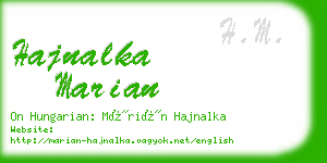 hajnalka marian business card